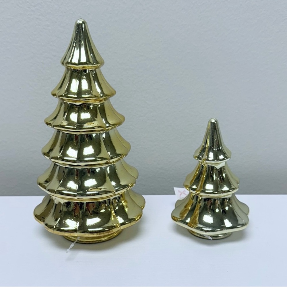 New Target Bullseye Playground Set of 2 Gold
Metallic Glass Trees